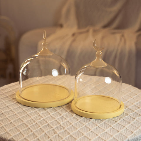 مضيفة زجاجية صغيرة  - Light Brown