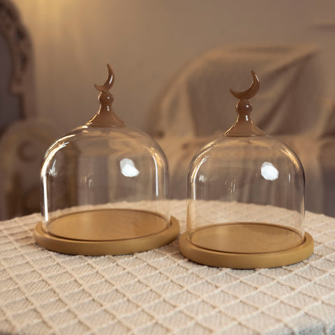 مضيفة زجاجية كبيرة - Dark Brown