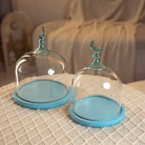 مضيفة زجاجية كبيرة  -Blue