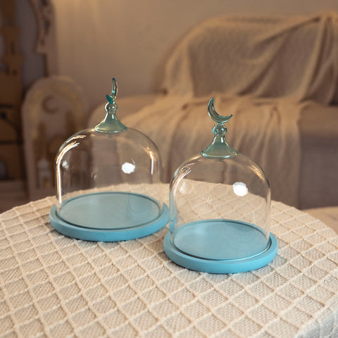 مضيفة  زجاجية صغيرة  -Blue