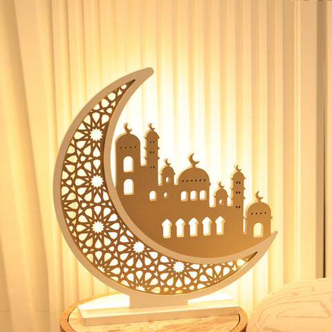 هلال رمضان مضيئ يعمل بالبطارية 40cm