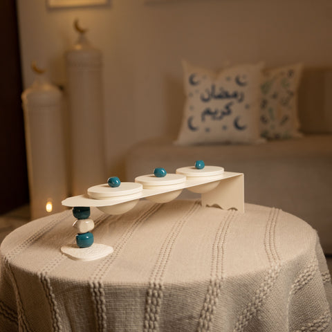 مضيفة ثلاثية مع ستاند - أزرق