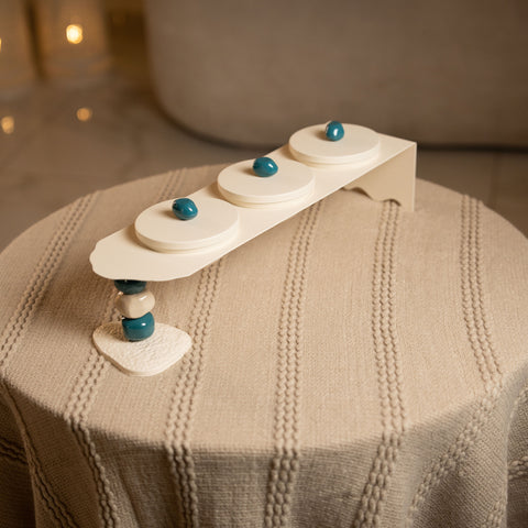 مضيفة ثلاثية مع ستاند - أزرق