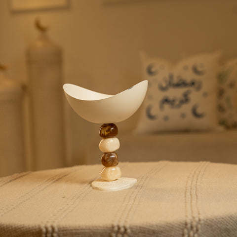 مبخرة مرصعة بالاحجار - بني