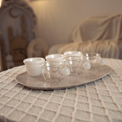 طقم فناجين 6 قطع -White