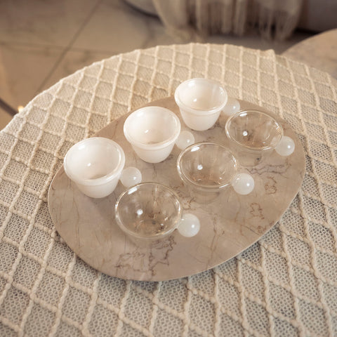 طقم فناجين 6 قطع -White