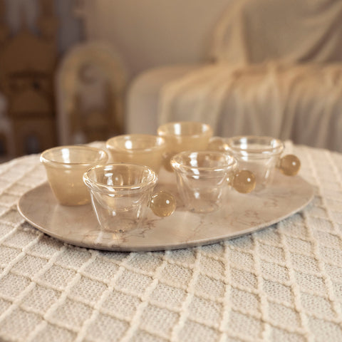 طقم فناجين 6 قطع - Light Brown