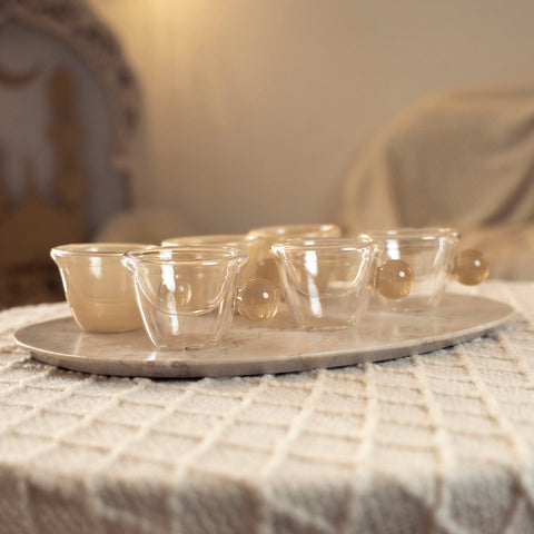 طقم فناجين 6 قطع - Light Brown