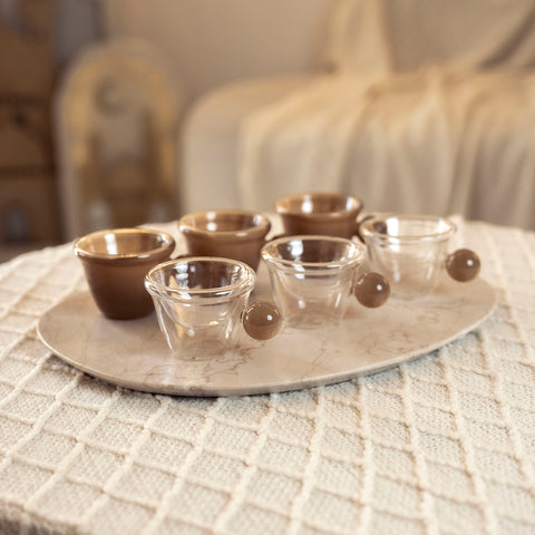 طقم فناجين 6 قطع - Dark Brown