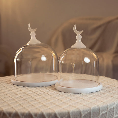 مضيفة زجاجية - كبير  - Off White