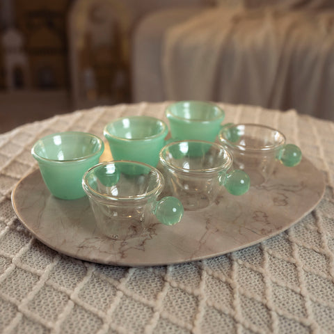 طقم فناجين 6 قطع - Green