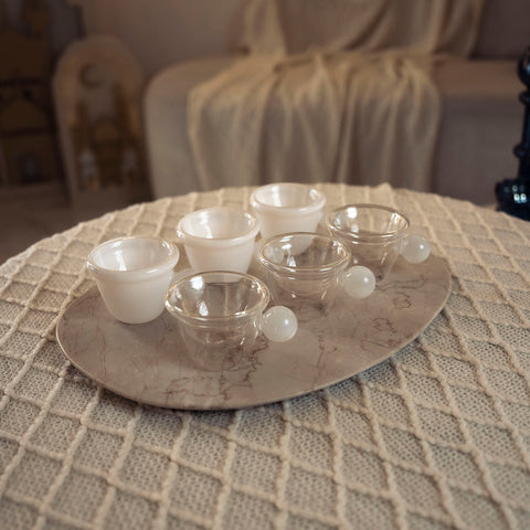 طقم فناجين 6 قطع -White